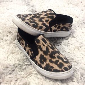 Cheetah slip on shoes